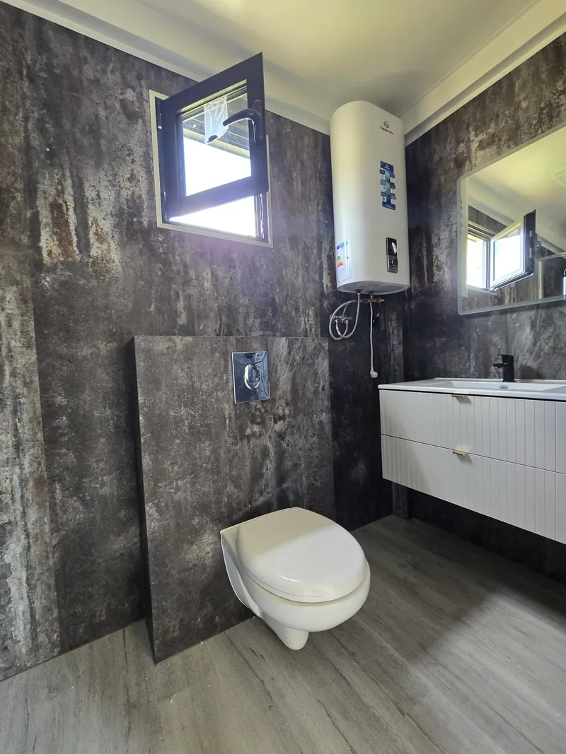 Bathroom in a stone finish